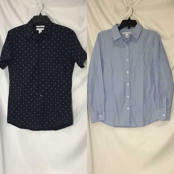 Lot of 2 Cotton Button Down Shirts NWOT C3 - Picture 3 of 6